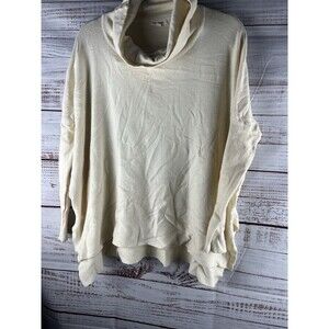 Tea u Rose Sweater Women’s Medium Ivory Cawl Neck Long Sleeve Pullover